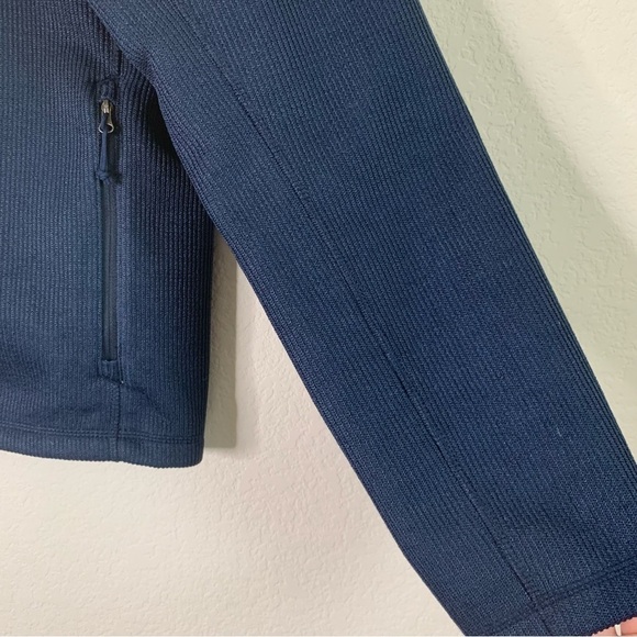 The north face Mens blue ribbed fleece lined full zip jacket L - Picture 8 of 8